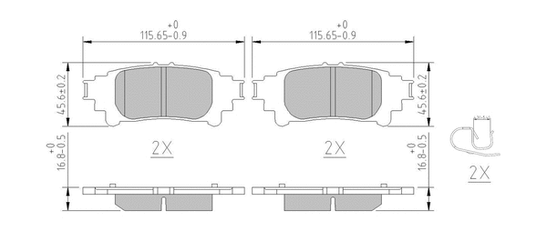 Brake Pad Set, disc brake (FDB5237)