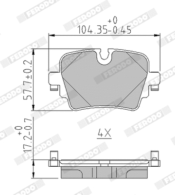 Brake Pad Set, disc brake (FDB5235)