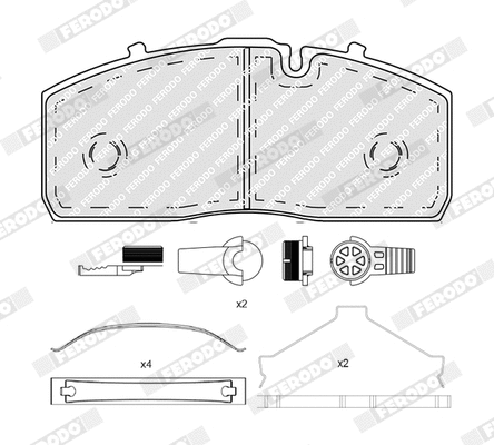 Brake Pad Set, disc brake (FCV5208B)