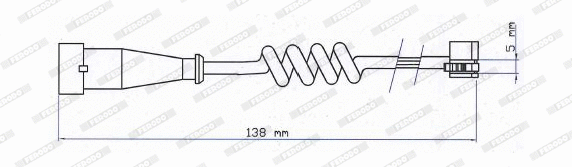 Warning Contact, brake pad wear (FAI176)