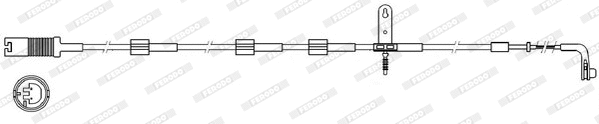Warning Contact, brake pad wear (FWI316)