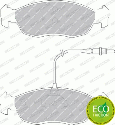 Brake Pad Set, disc brake (FDB876)