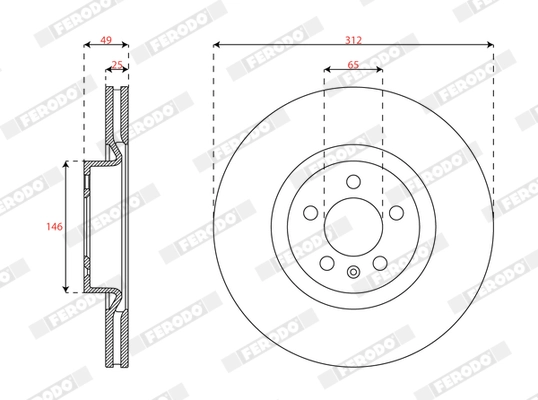 Brake Disc (DDF3080C)