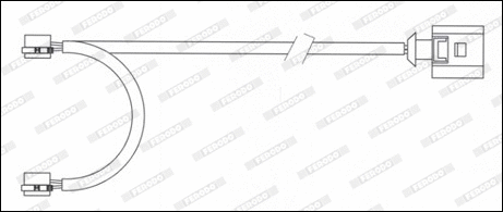 Warning Contact, brake pad wear (FWI339)