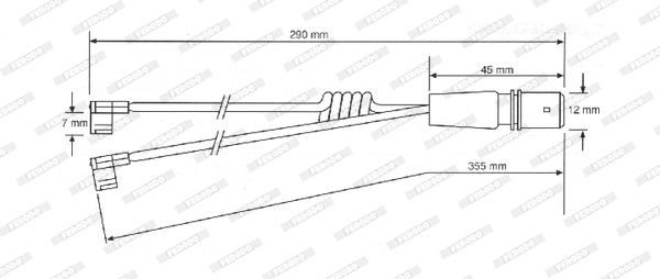 Warning Contact, brake pad wear (FAI117)