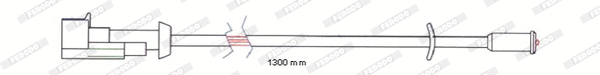 Warning Contact, brake pad wear (FAI208)