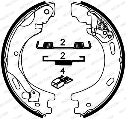 Brake Shoe Set, parking brake (FSB4062)