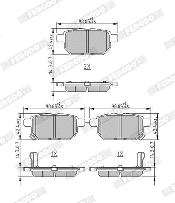 Brake Pad Set, disc brake (FDB4335)