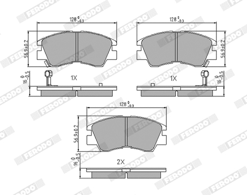 Brake Pad Set, disc brake (FDB556)