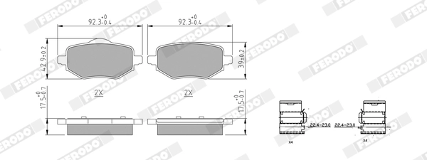 Brake Pad Set, disc brake (FDB5197)