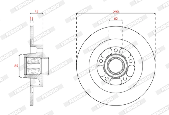 Brake Disc (DDF2857C-1)