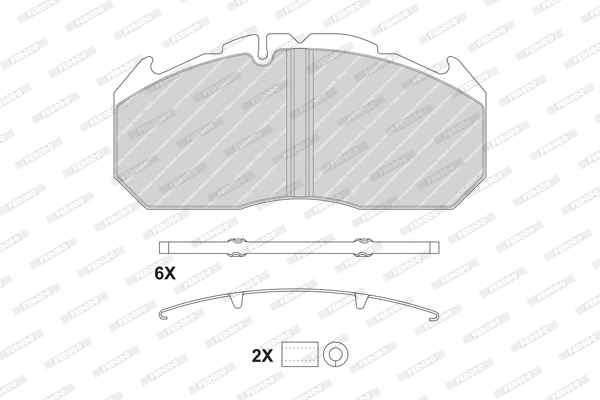 Brake Pad Set, disc brake (FCV1762BFE)