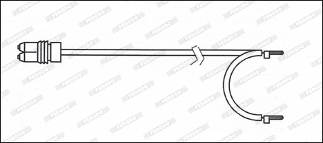 Warning Contact, brake pad wear (FWI342)