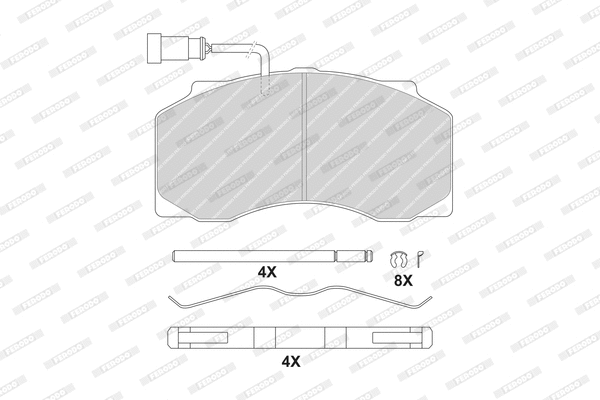 Brake Pad Set, disc brake (FCV4463B)