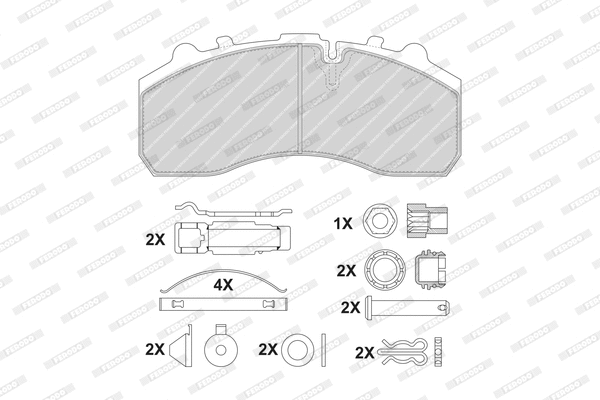 Brake Pad Set, disc brake (FCV1598BFE)