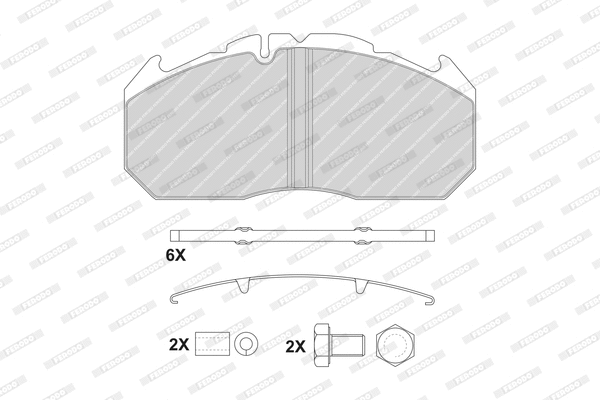 Brake Pad Set, disc brake (FCV1585BFE)