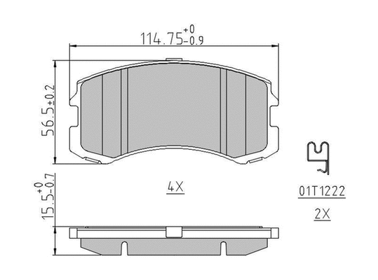 Brake Pad Set, disc brake (FDB1886)
