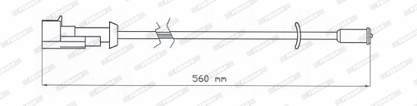 Warning Contact, brake pad wear (FAI209)