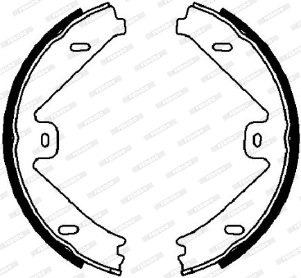 Brake Shoe Set, parking brake (FSB4026)
