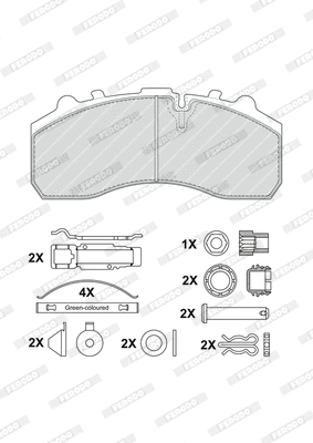 Brake Pad Set, disc brake (FCV1373DFE)