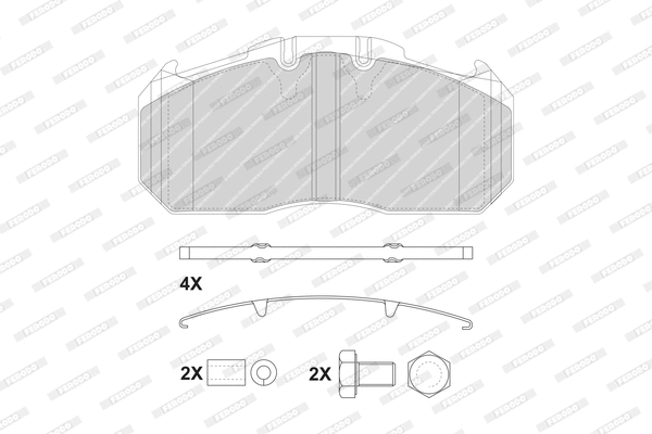 Brake Pad Set, disc brake (FCV1656BFE)
