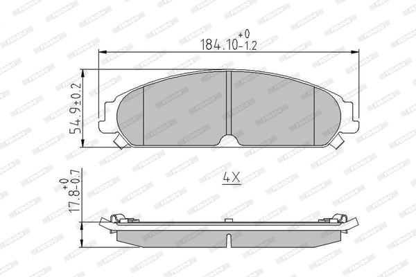 Brake Pad Set, disc brake (FDB4078)