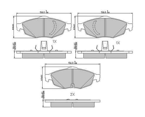 Brake Pad Set, disc brake (FDB1550)