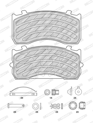 Brake Pad Set, disc brake (FCV1277BFE)