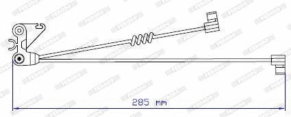 Warning Contact, brake pad wear (FAI125)