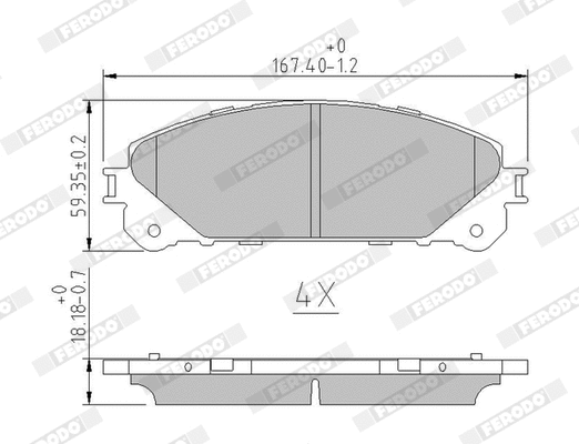 Brake Pad Set, disc brake (FDB4354)