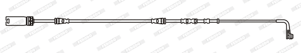 Warning Contact, brake pad wear (FWI372)