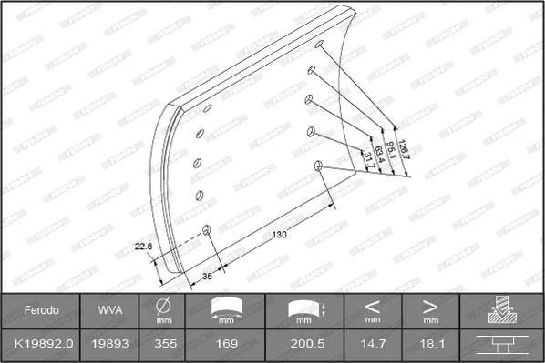 Brake Lining Kit, drum brake
