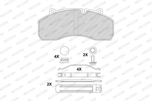 Brake Pad Set, disc brake (FCV1901B)