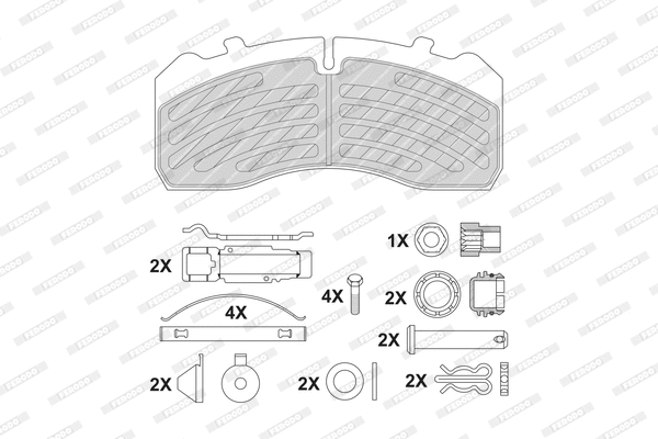 Brake Pad Set, disc brake (FCV4726B)