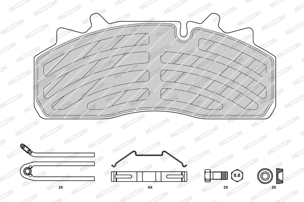 Brake Pad Set, disc brake (FCV1964B)