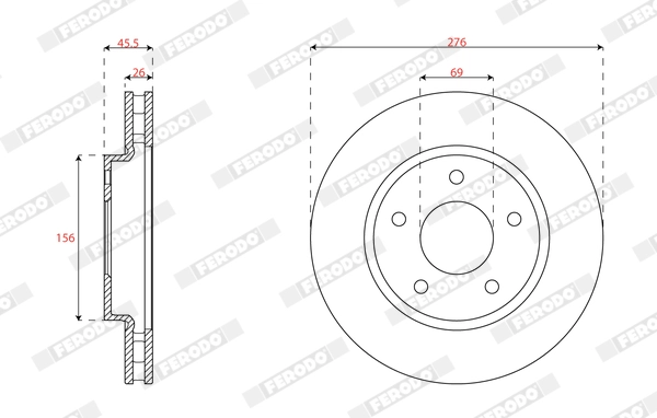 Brake Disc (DDF1803C)