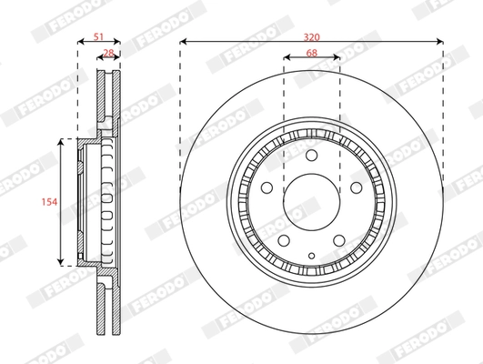 Brake Disc (DDF3070C)