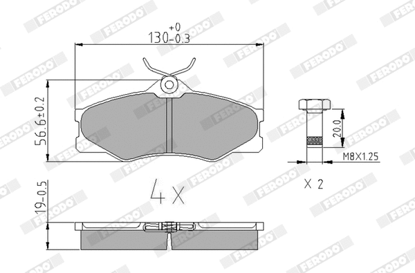 Brake Pad Set, disc brake (FVR517)
