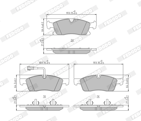 Brake Pad Set, disc brake (FDB5419)