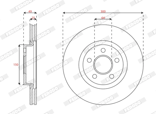 Brake Disc (DDF3064C)