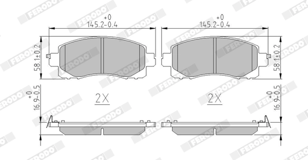 Brake Pad Set, disc brake (FDB5299)