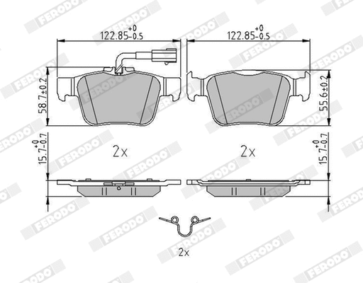 Brake Pad Set, disc brake (FDB5242)