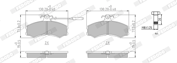 Brake Pad Set, disc brake (FVR287)