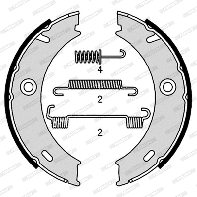 Brake Shoe Set, parking brake (FSB4190)