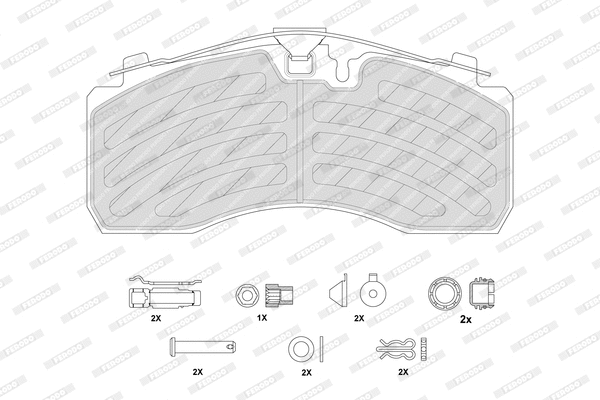 Brake Pad Set, disc brake (FCV1329PTS)