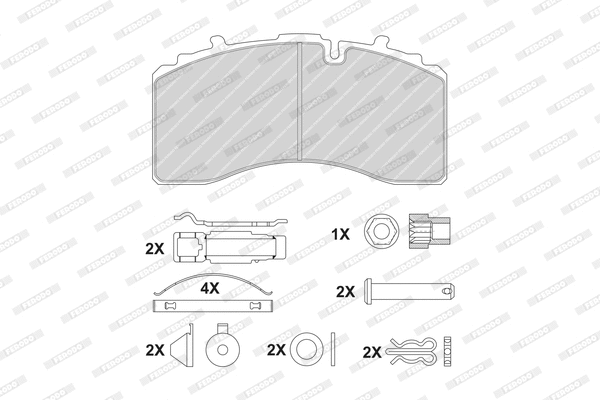 Brake Pad Set, disc brake (FCV4461BFE)
