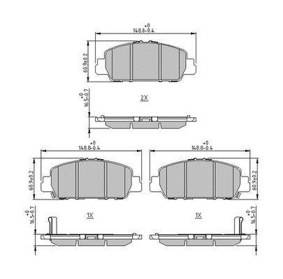 Brake Pad Set, disc brake (FDB5234)