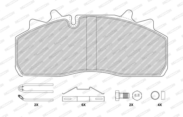 Brake Pad Set, disc brake (FCV1963B)