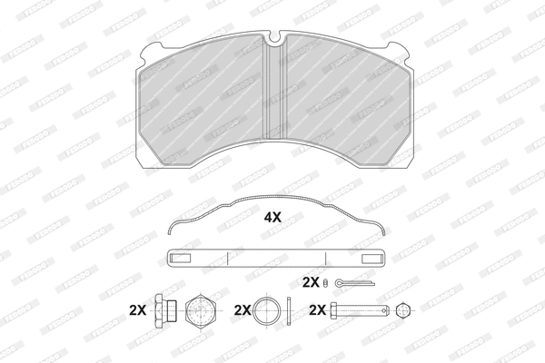 Brake Pad Set, disc brake (FCV1857BFE)