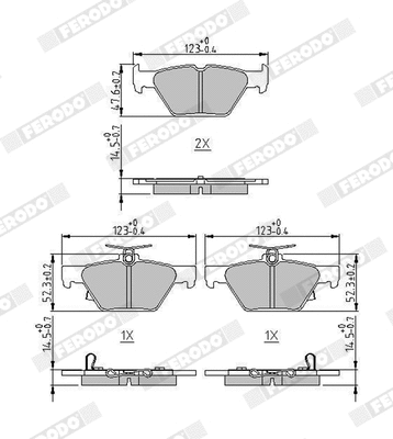 Brake Pad Set, disc brake (FDB5244)